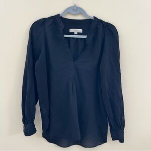 LOFT Black Long Sleeve Blouse